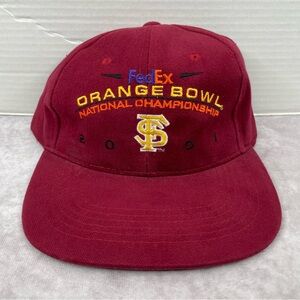 Vintage Florida State FSU Seminoles Hat Cap Strapback Maroon NCAA RARE Adult